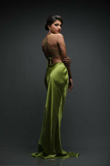Liya Satin Eveningwear Dress - Runway Collections