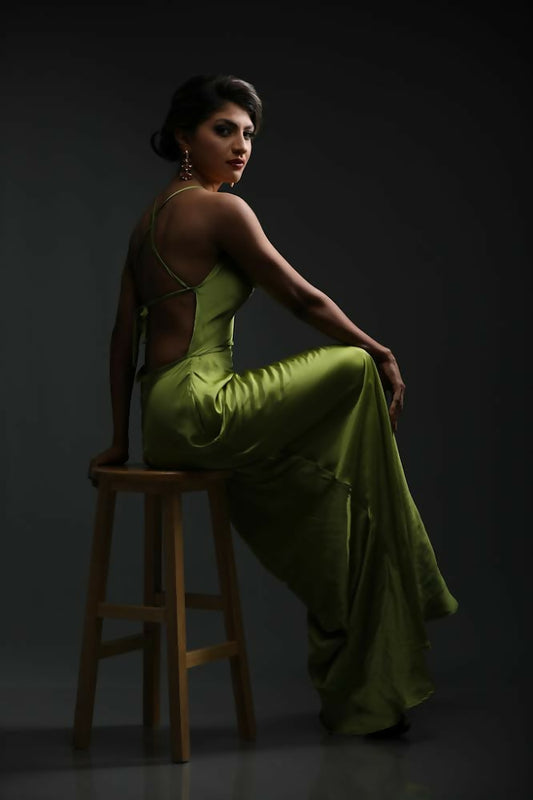 Liya Satin Eveningwear Dress - Runway Collections
