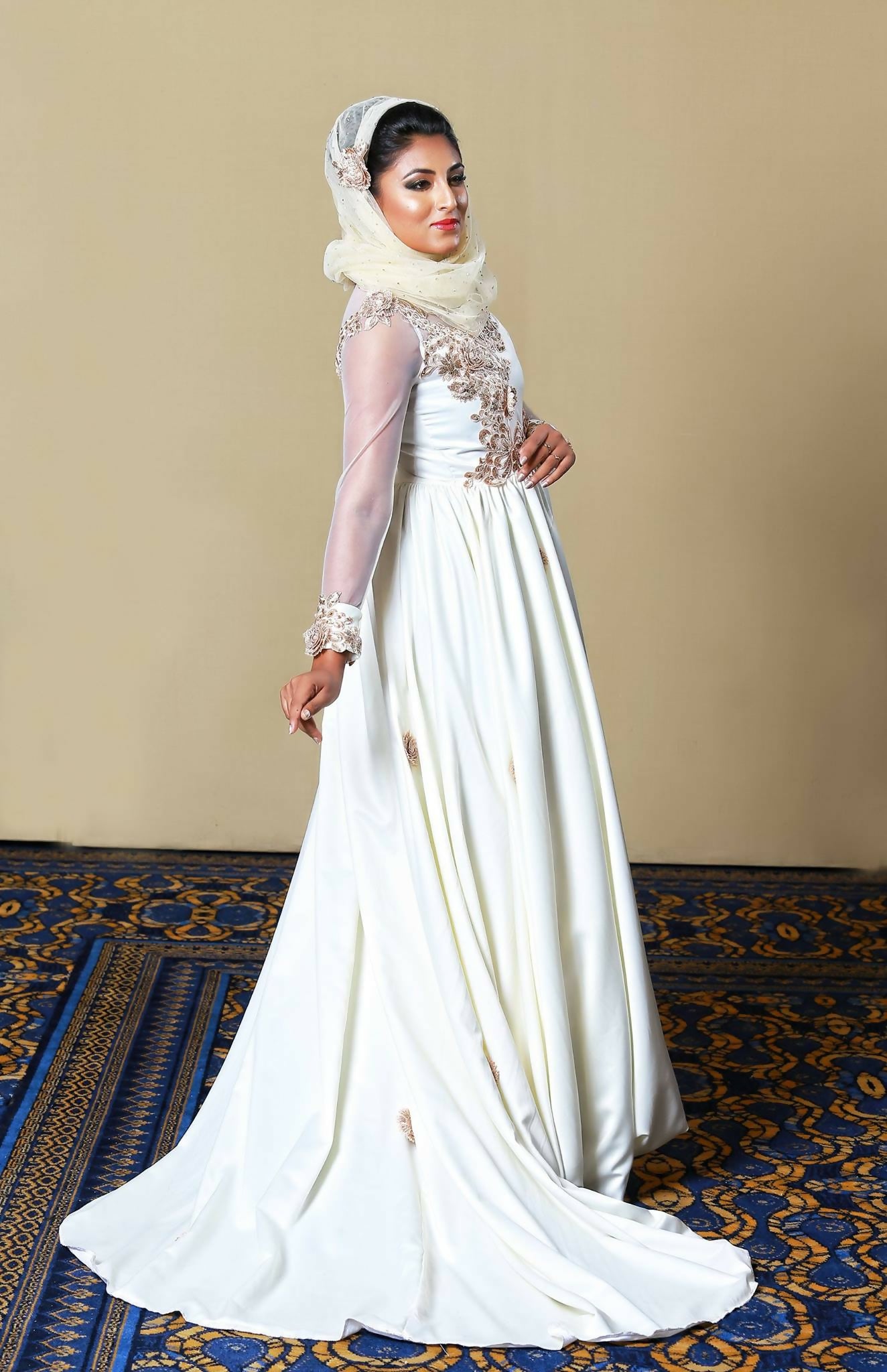 Leila Dress with floral beadwork - Runway Collections