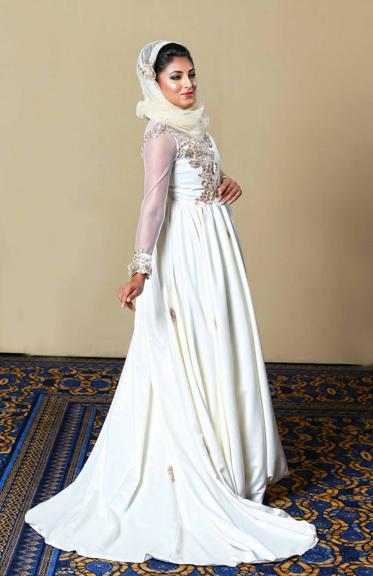 Leila Dress with floral beadwork - Runway Collections