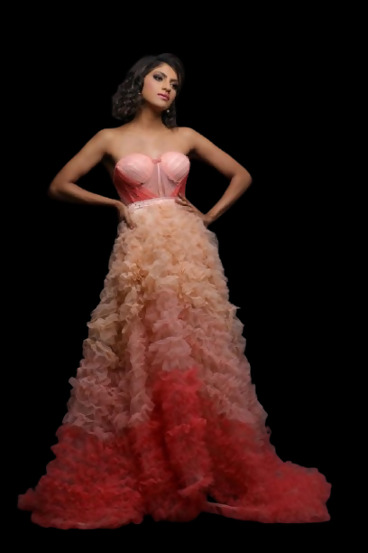 Leia Ruffle Tri Colour Dress - Runway Collections